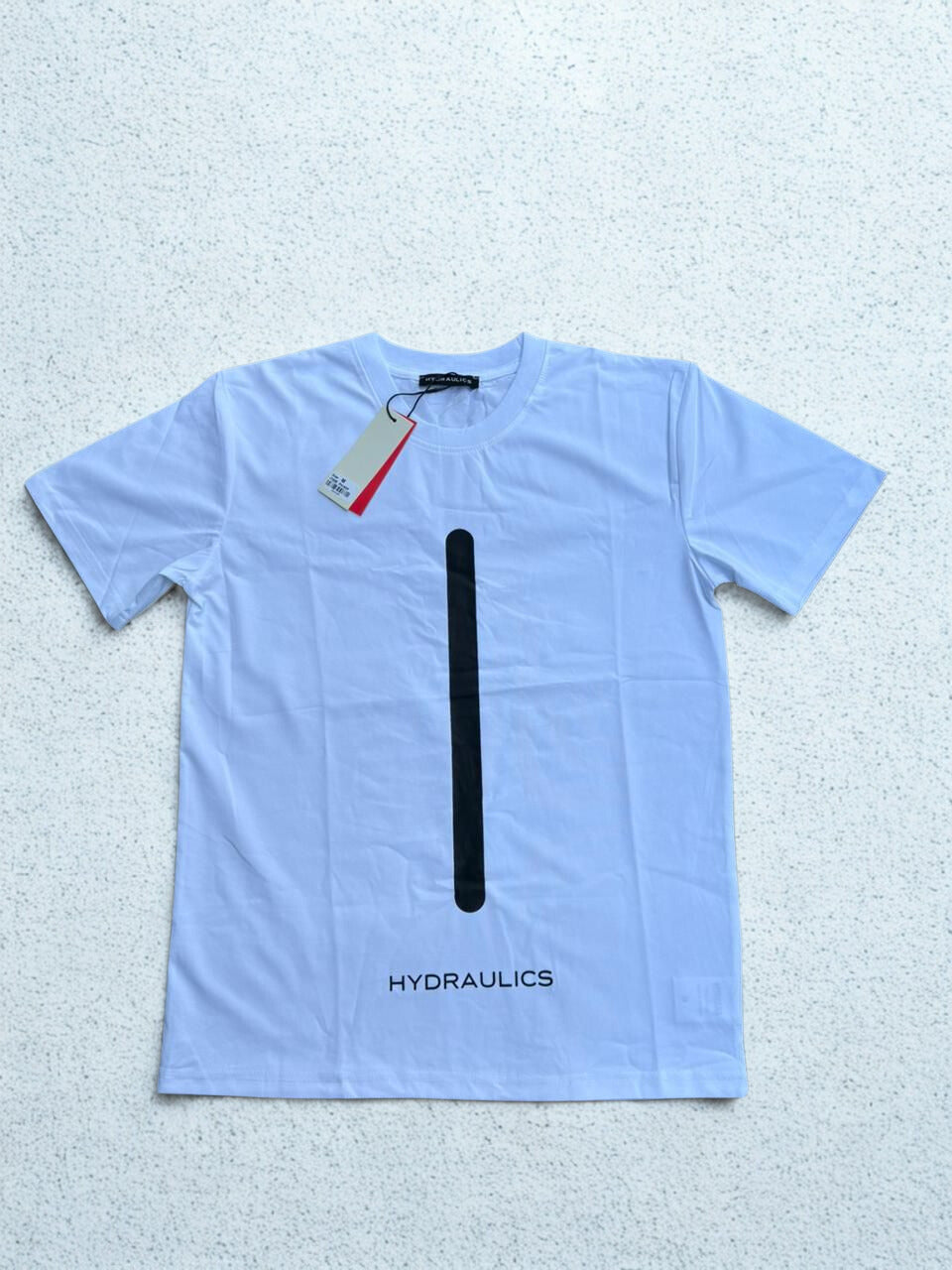 Hydraulics Line Logo T-Shirt White/Black | Minimal Tee SA
