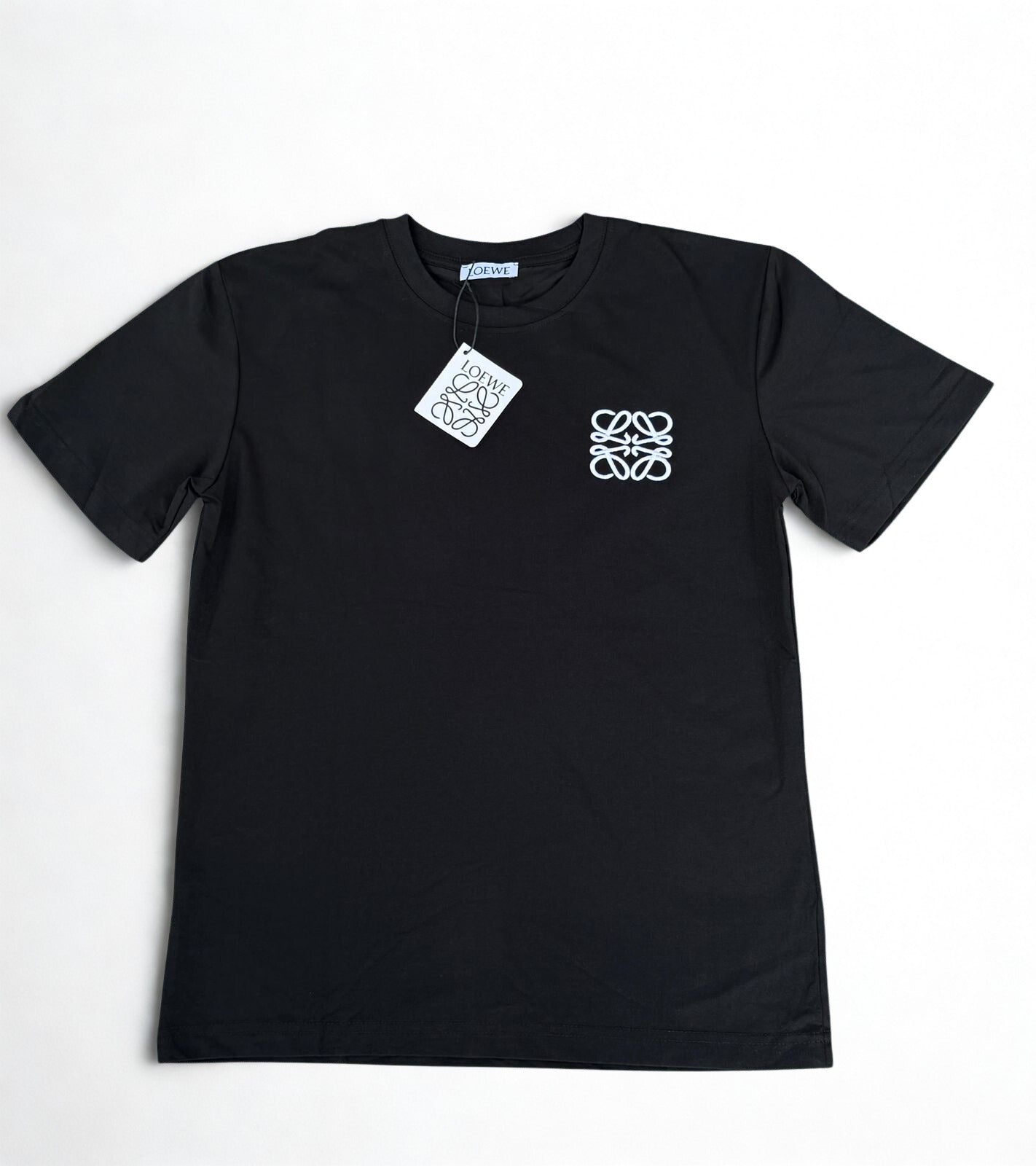 Loewe Anagram T-Shirt Black/Blue | Luxury Cotton Mens Tee SA