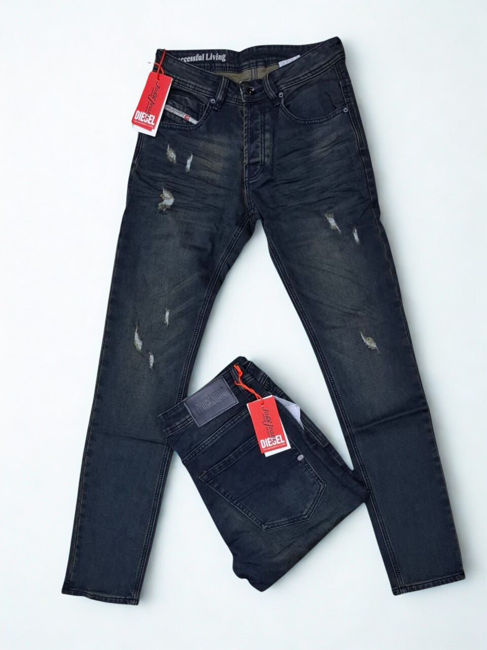 Diesel 1979 Sleenker Rip & Repair Skinny Jeans | Black | Men’s 28-38
