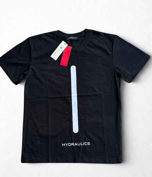 Hydraulics Line Logo T-Shirt White/Black | Minimal Tee SA