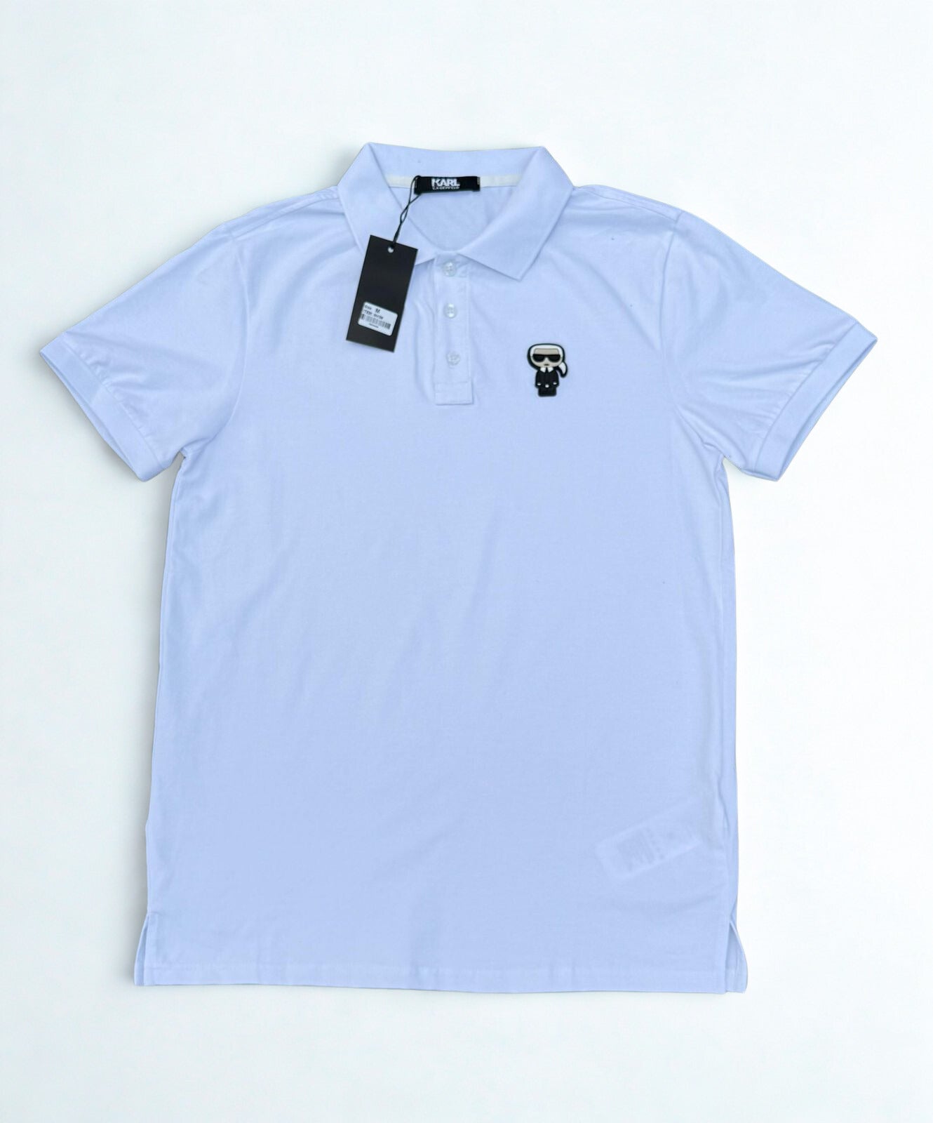 Karl Lagerfeld IKON Embroidered Polo Shirt - Signature Karl Patch Men’s Short Sleeve Piqué Polo