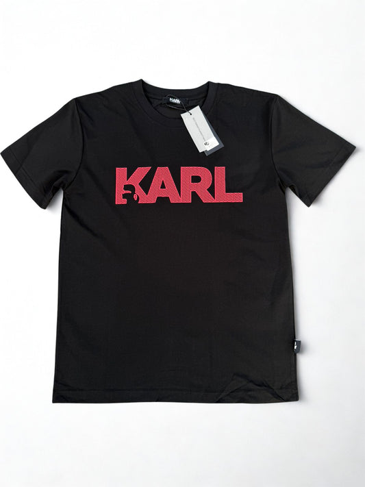 Karl Lagerfeld Logo T-Shirt Black/White | KARL Tee SA