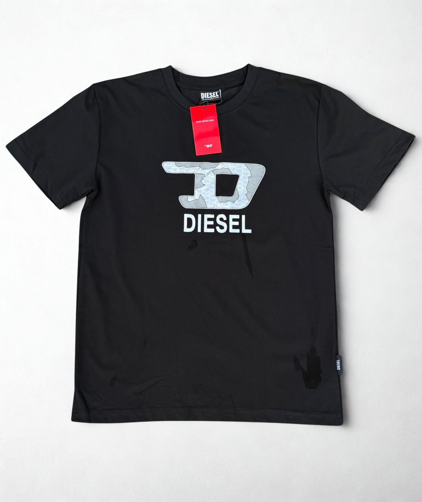 Diesel T-Just-G10 T-Shirt Black/White | Logo Tee SA