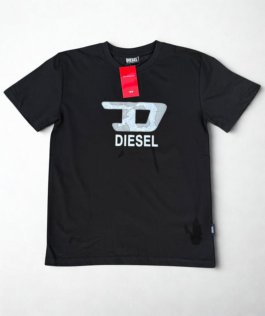 Diesel T-Just-G10 T-Shirt Black/White | Logo Tee SA