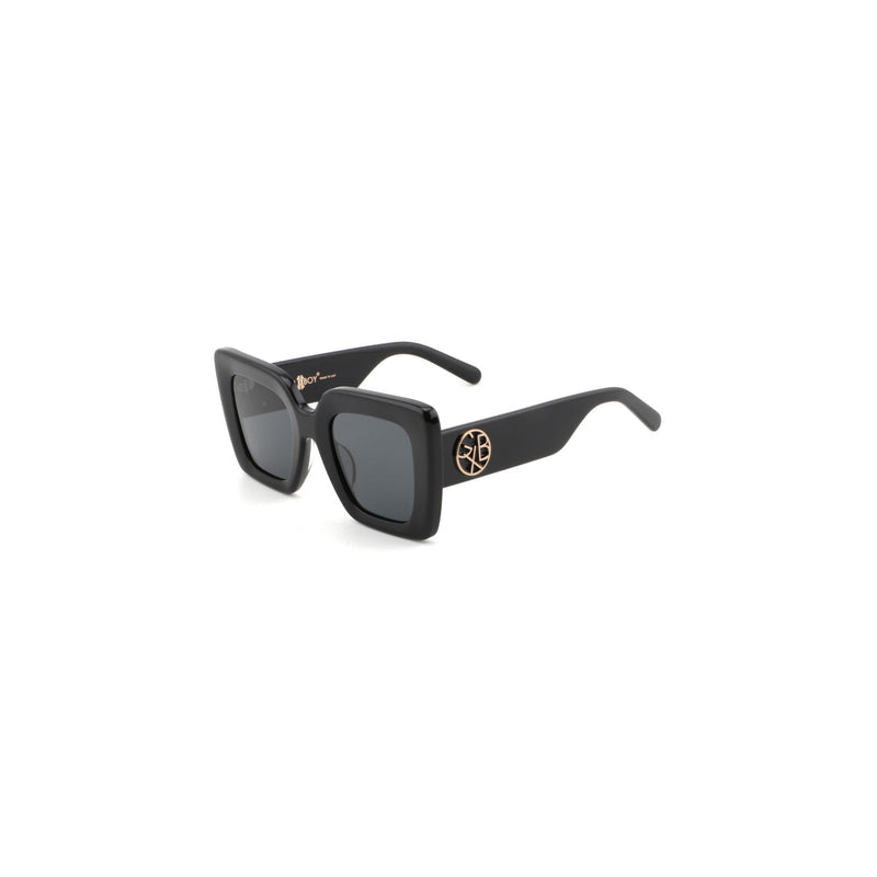 GALXBOY SUN EVA 2.0 Oversized Square Sunglasses - Black Acetate Frame