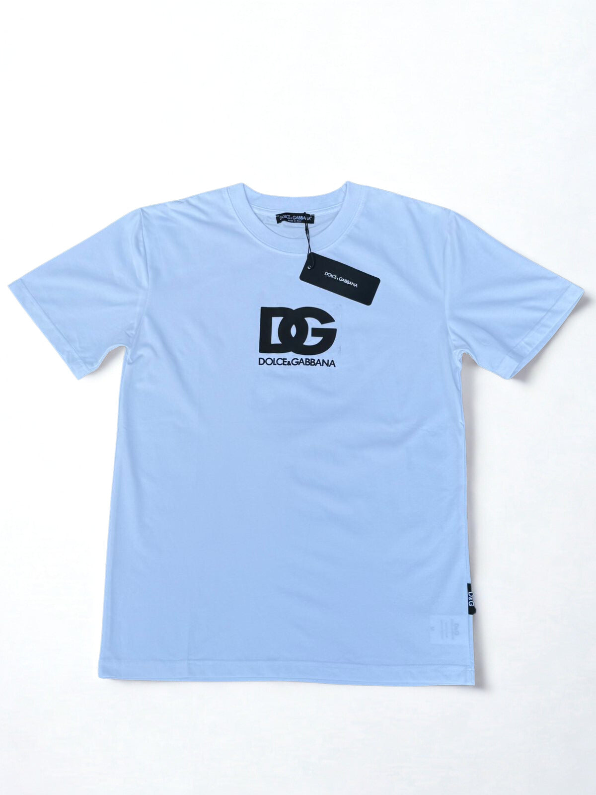 Dolce & Gabbana DG Logo T-Shirt Black/Light Blue | Luxury Tee SA