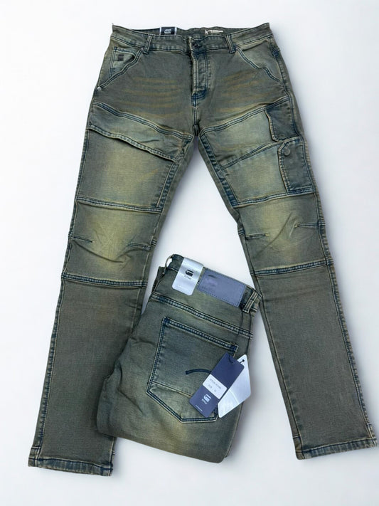 G-Star RAW Front Pocket Slim Cargo Pants - Dark Olive Stretch Twill Denim Jeans