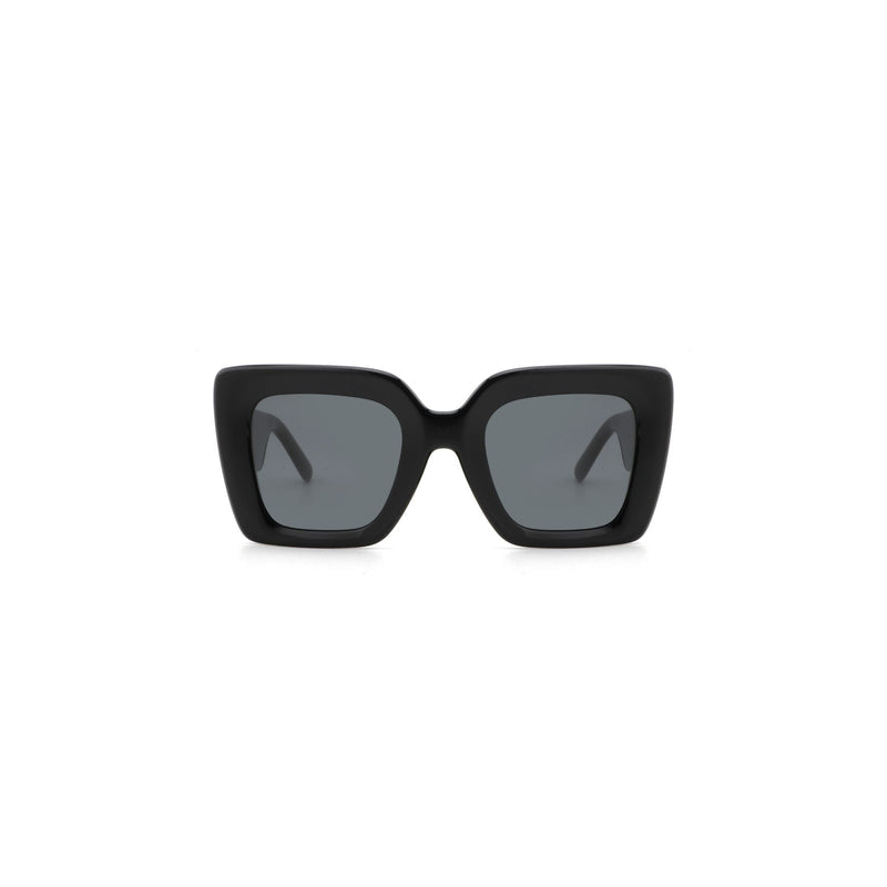 GALXBOY SUN EVA 2.0 Oversized Square Sunglasses - Black Acetate Frame
