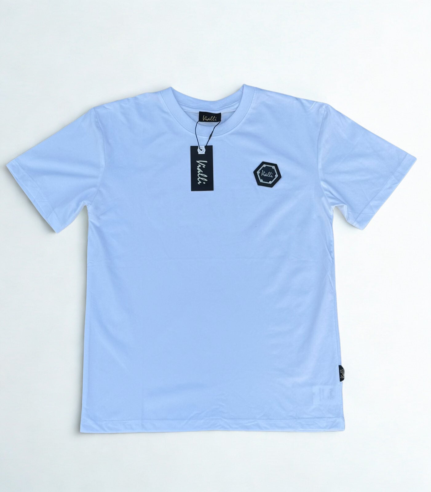 Vialli T-Shirt Black/White | Premium Cotton Mens Tee SA