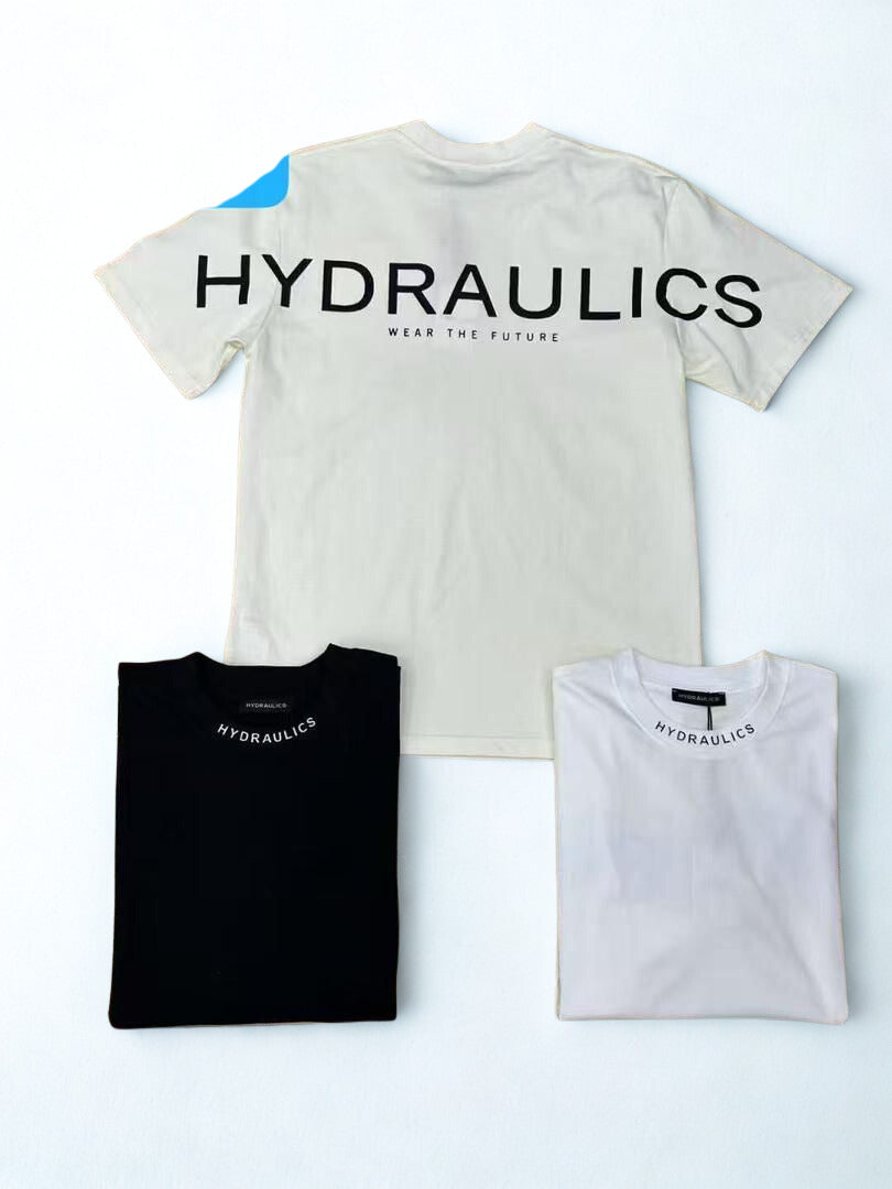Hydraulics Wear the Future T-Shirt & Collar Logo Tee | Off-White, Black, White | M-3XL