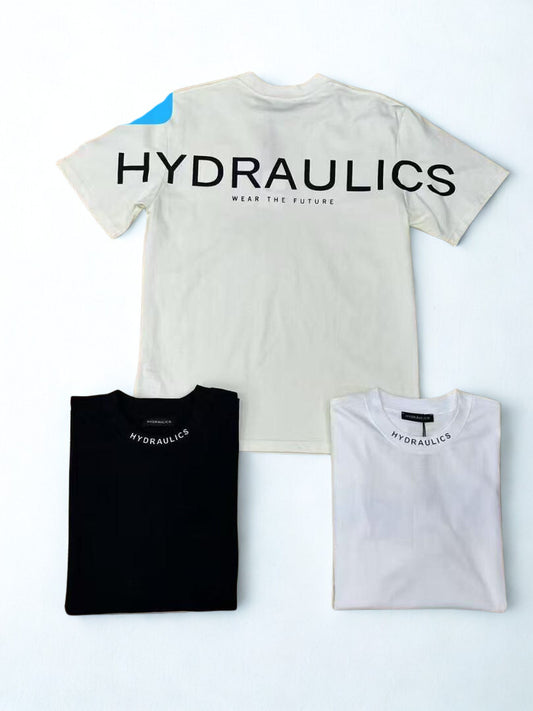 Hydraulics Wear the Future T-Shirt & Collar Logo Tee | Off-White, Black, White | M-3XL