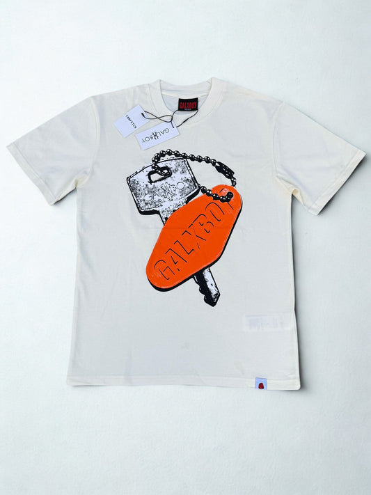 GALXBOY Key to the City T-Shirt - Oversized Graphic Cotton Tee in White & Black