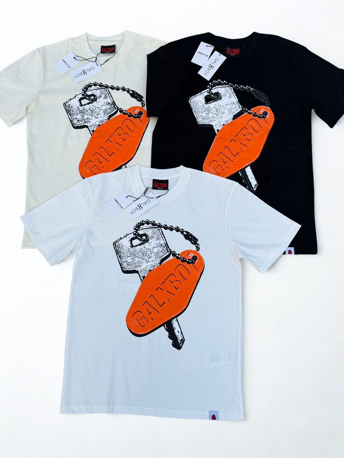 GALXBOY Key to the City T-Shirt - Oversized Graphic Cotton Tee in White & Black
