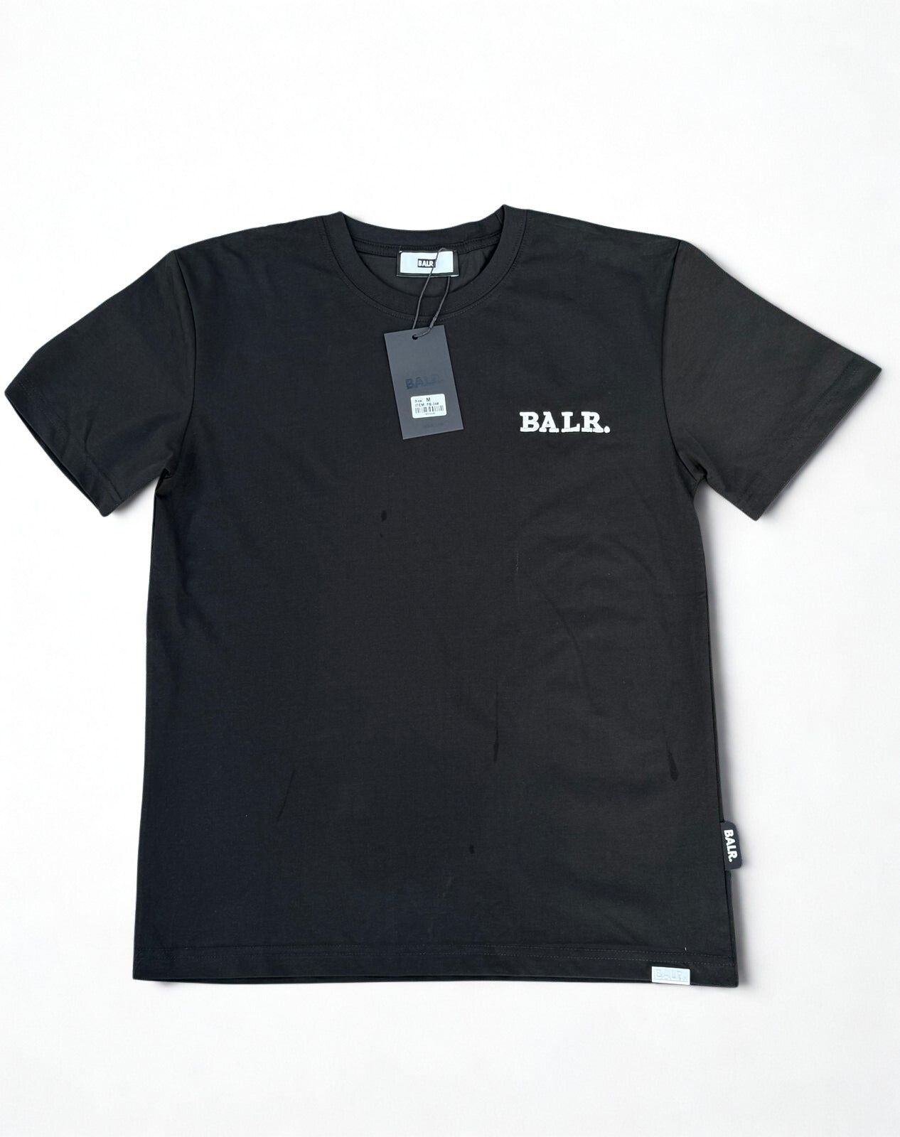 BALR Logo T-Shirt Men Black | Athletic Fit Cotton Tee Size M-3XL