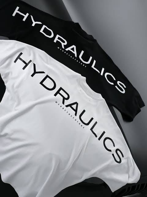 Hydraulics Wear the Future T-Shirt & Collar Logo Tee | Off-White, Black, White | M-3XL